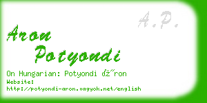 aron potyondi business card